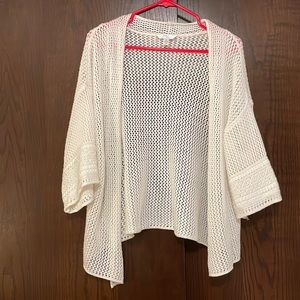 Knit half sleeve cardigan